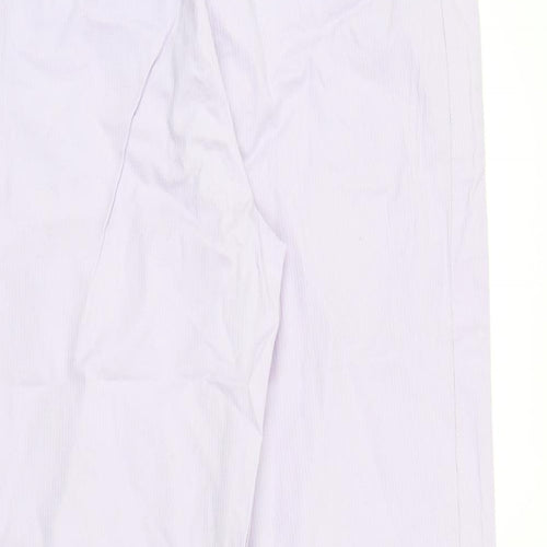 Warehouse Womens Purple Cotton Chino Trousers Size 12 L27 in Regular Zip