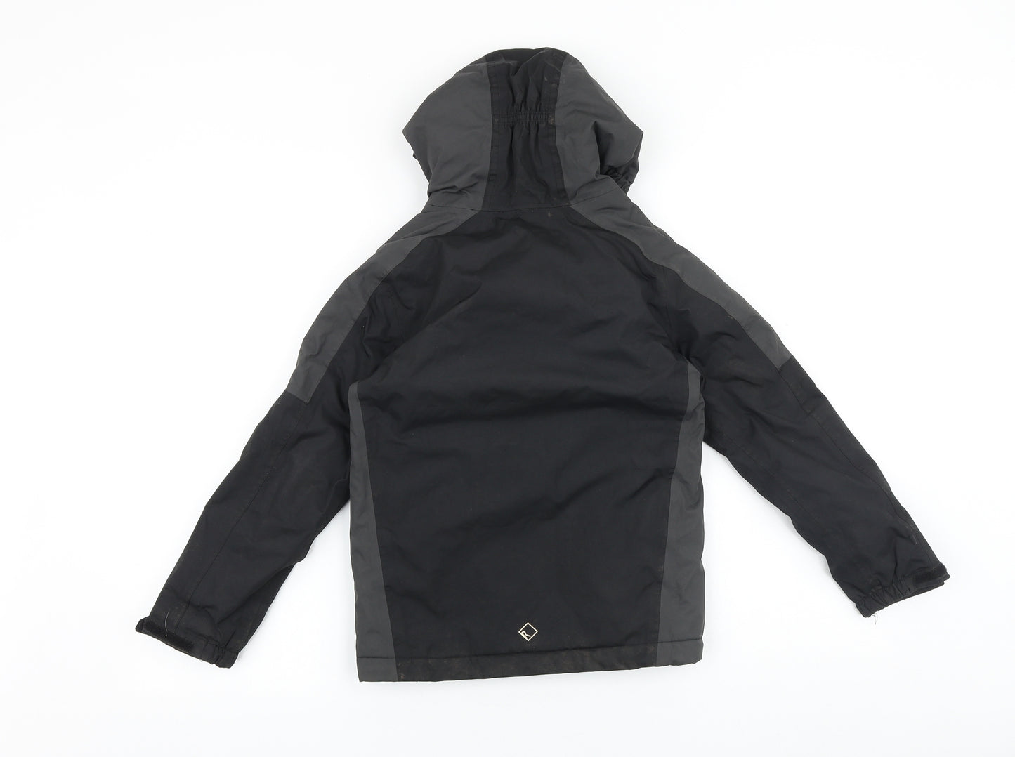 Regatta Boys Black Windbreaker Jacket Size 7-8 Years Zip