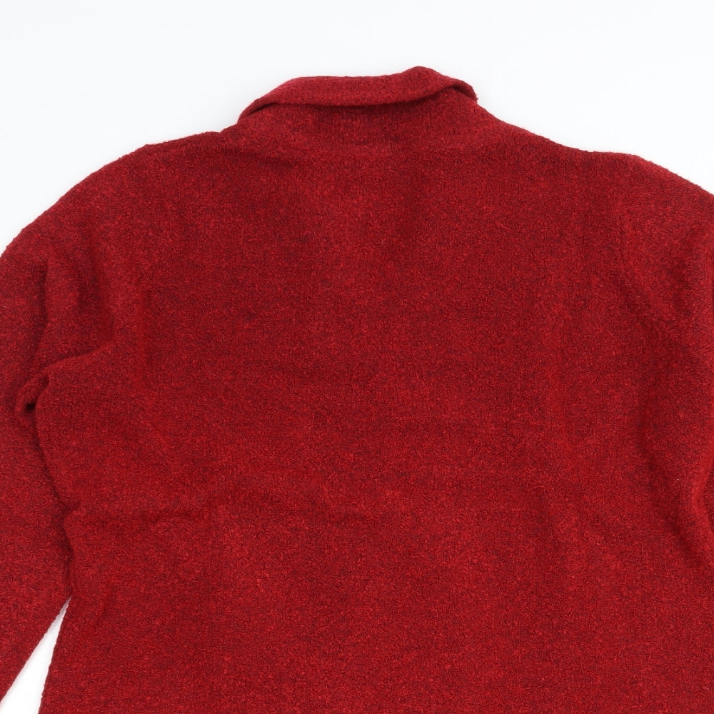 Julipa Womens Red Roll Neck Polyester Pullover Jumper Size 16
