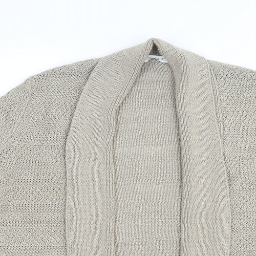 Marks and Spencer Womens Brown V-Neck Acrylic Cardigan Jumper Size 14