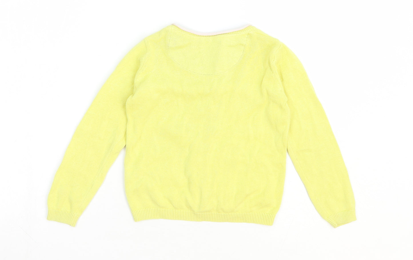 Lupilu Girls Yellow Round Neck Cotton Cardigan Jumper Size 2-3 Years