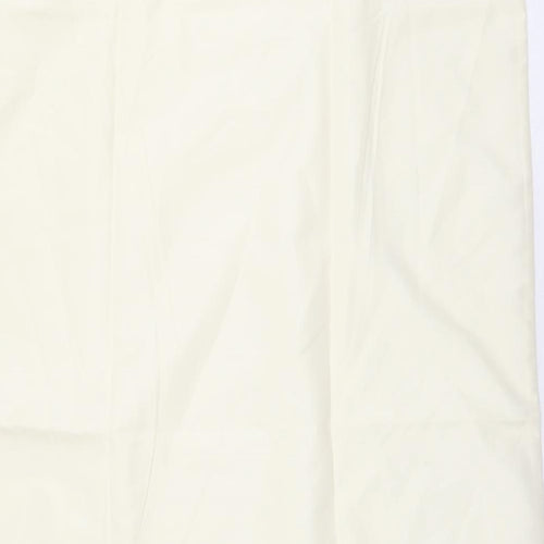 Preworn Womens Ivory Polyester A-Line Size 24 Round Neck Pullover