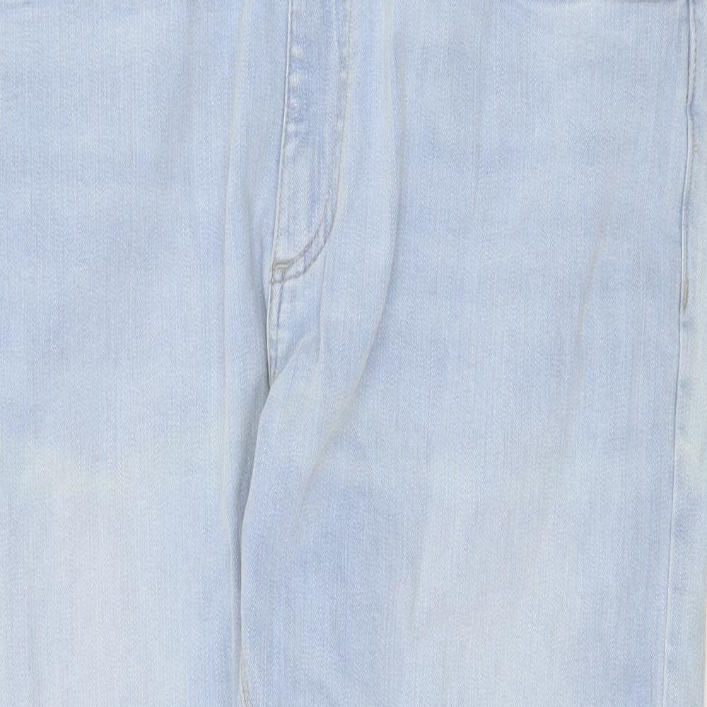 Marks and Spencer Mens Blue Cotton Skinny Jeans Size 36 in Regular Zip