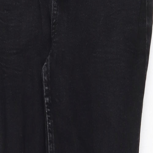Marks and Spencer Womens Black Cotton Skinny Jeans Size 12 Regular Zip