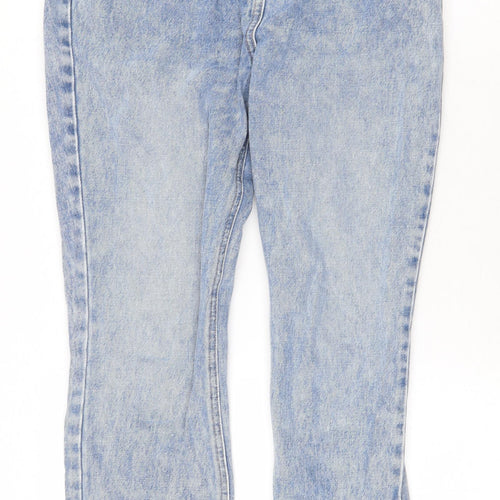 NEXT Womens Blue Cotton Straight Jeans Size 8 Regular Zip