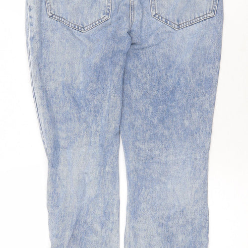 NEXT Womens Blue Cotton Straight Jeans Size 8 Regular Zip
