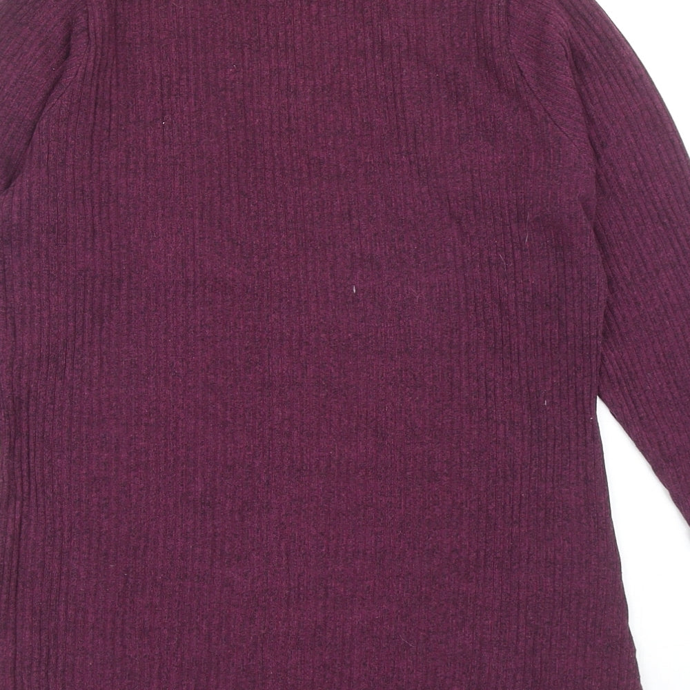 Matalan Girls Purple Round Neck Cotton Pullover Jumper Size 16 Years Pullover