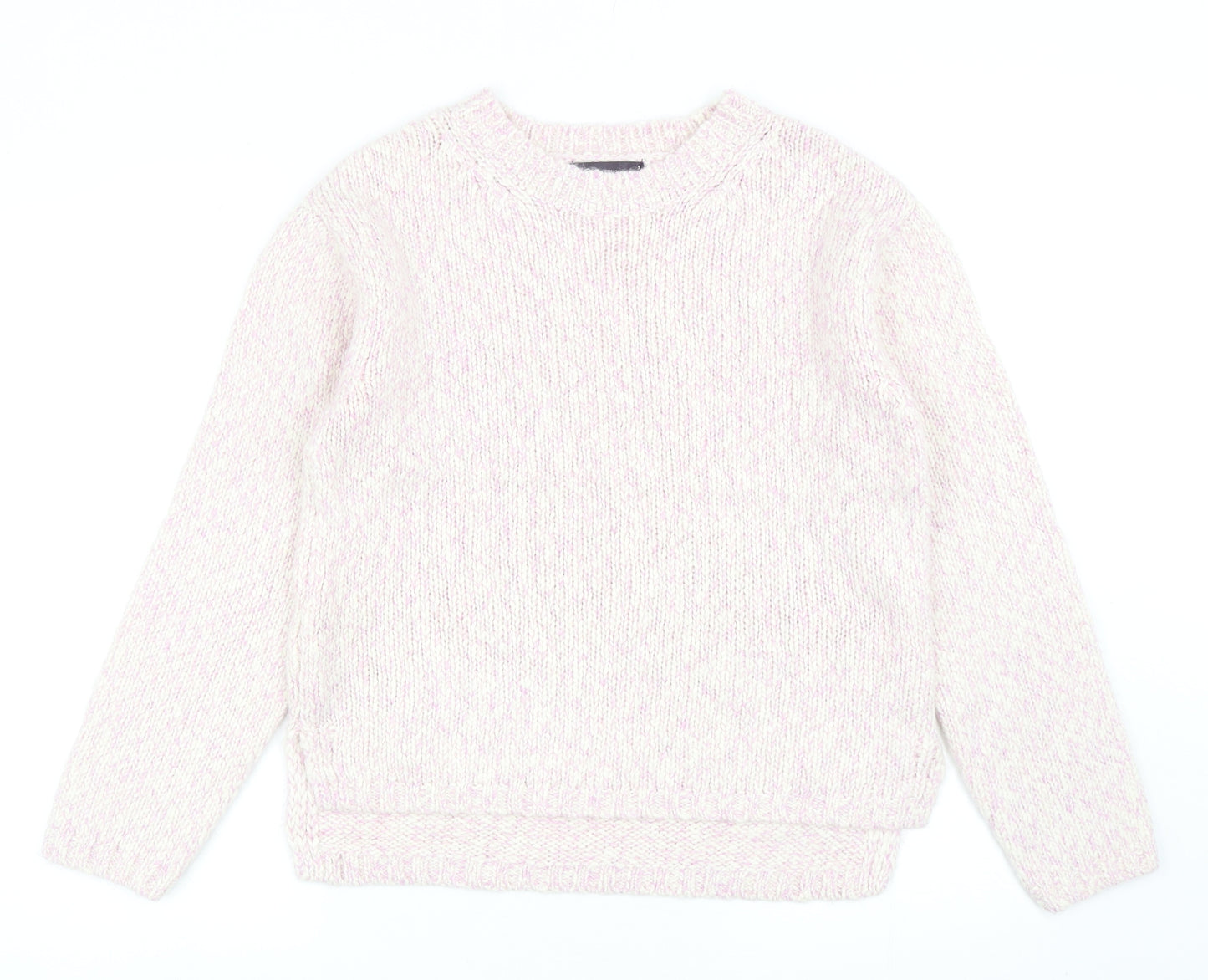 Marks and Spencer Womens Purple Round Neck Polyester Pullover Jumper Size S