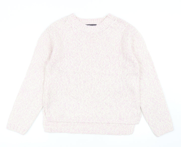 Marks and Spencer Womens Purple Round Neck Polyester Pullover Jumper Size S