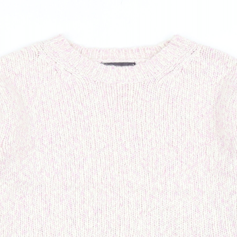 Marks and Spencer Womens Purple Round Neck Polyester Pullover Jumper Size S