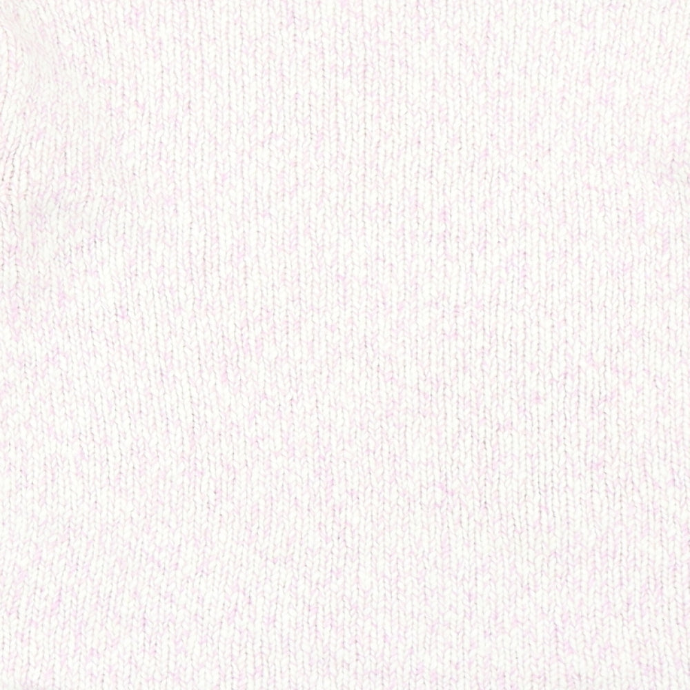 Marks and Spencer Womens Purple Round Neck Polyester Pullover Jumper Size S