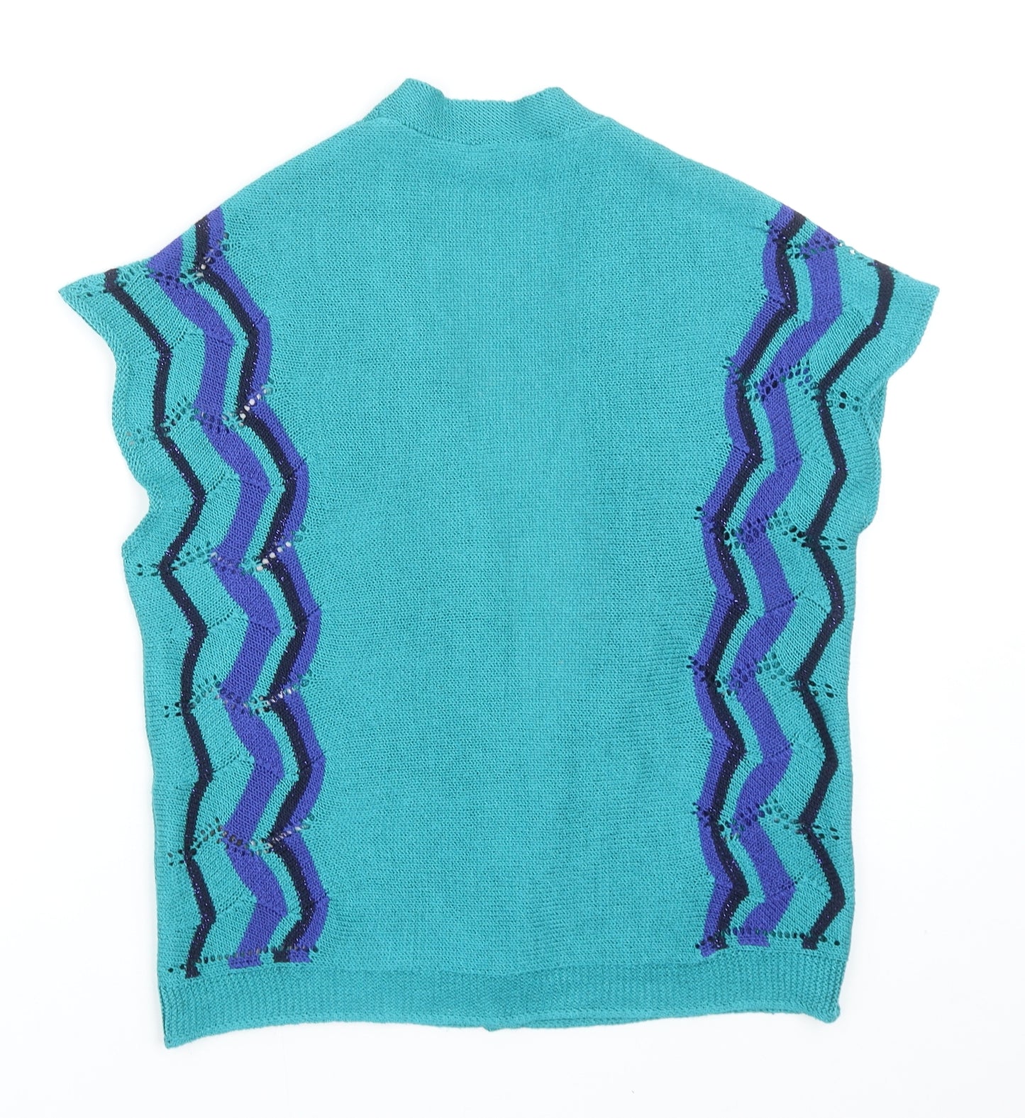 Per Una Womens Green V-Neck Acrylic Cardigan Jumper Size M