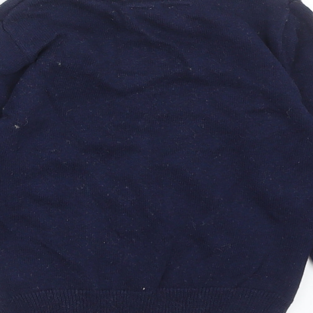 Primark Baby Blue Cotton Pullover Jumper Size 9-12 Months Pullover - Christmas Jumper
