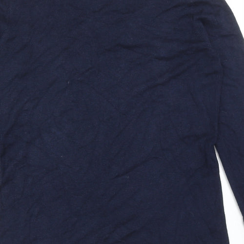 ESpirit Womens Blue Round Neck Acrylic Pullover Jumper Size M