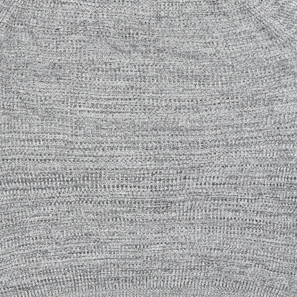 Red Herring Mens Grey Round Neck Cotton Pullover Jumper Size L Long Sleeve