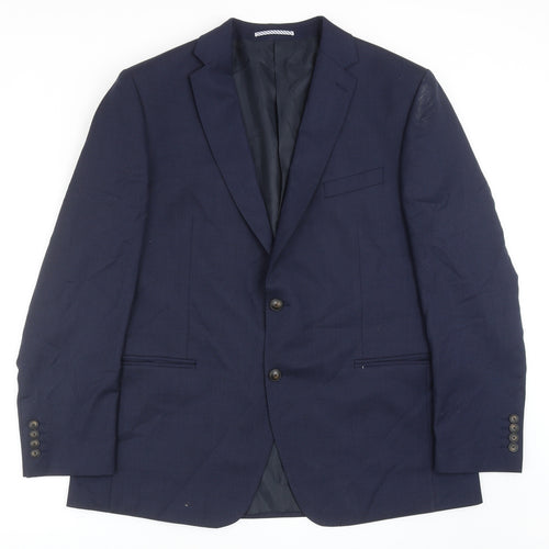Marks and Spencer Mens Blue Polyester Jacket Blazer Size 44 Regular