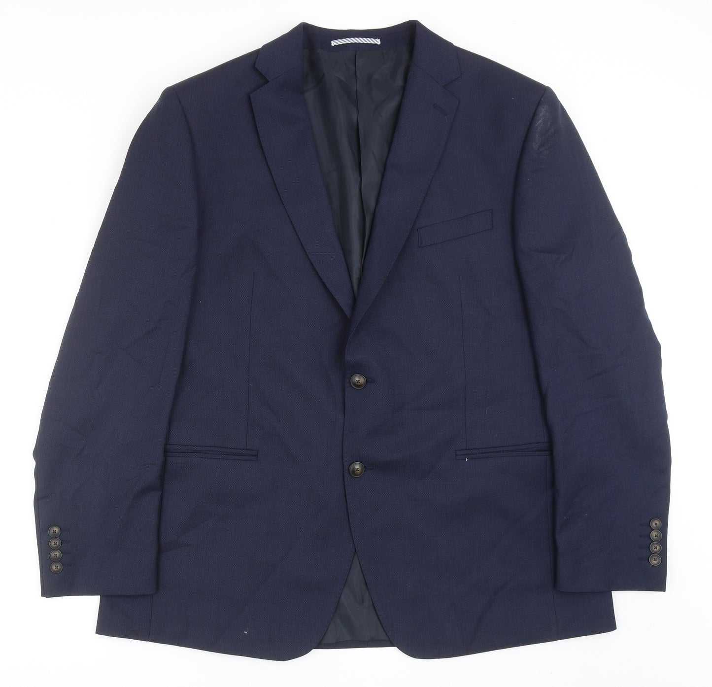 Marks and Spencer Mens Blue Polyester Jacket Blazer Size 44 Regular