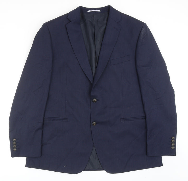 Marks and Spencer Mens Blue Polyester Jacket Blazer Size 44 Regular