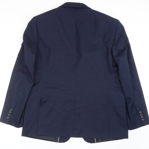 Marks and Spencer Mens Blue Polyester Jacket Blazer Size 44 Regular