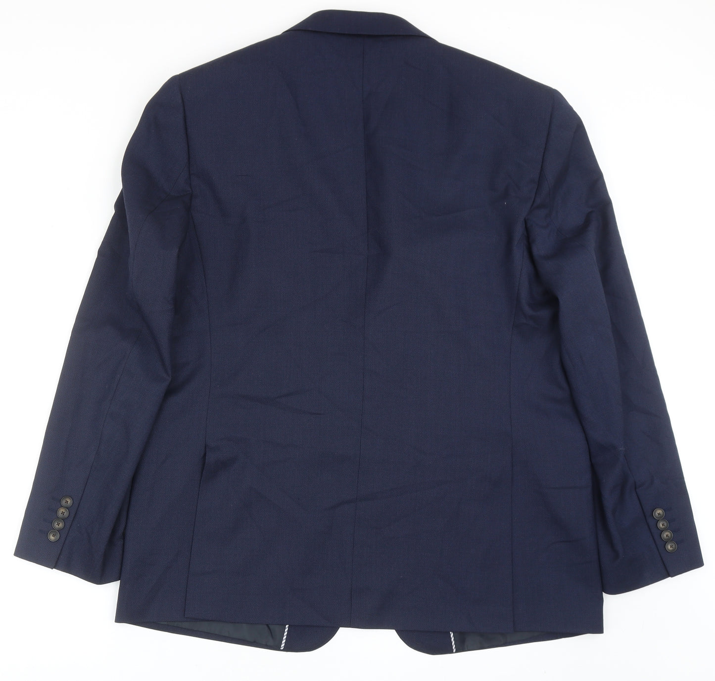 Marks and Spencer Mens Blue Polyester Jacket Blazer Size 44 Regular