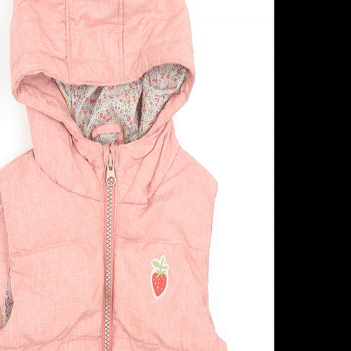 NEXT Girls Pink Gilet Jacket Size 3-4 Years Zip