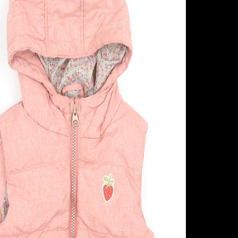 NEXT Girls Pink Gilet Jacket Size 3-4 Years Zip
