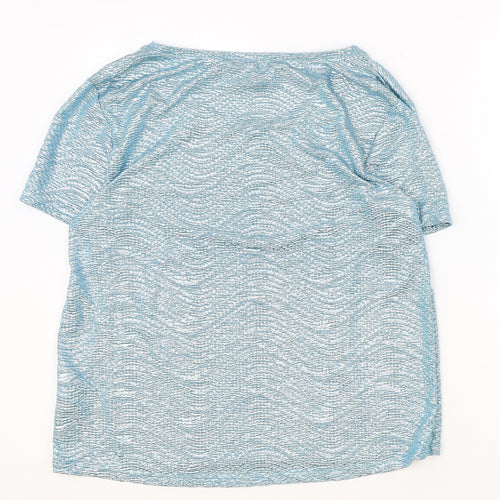 H&M Womens Blue Polyester Basic T-Shirt Size XS Round Neck