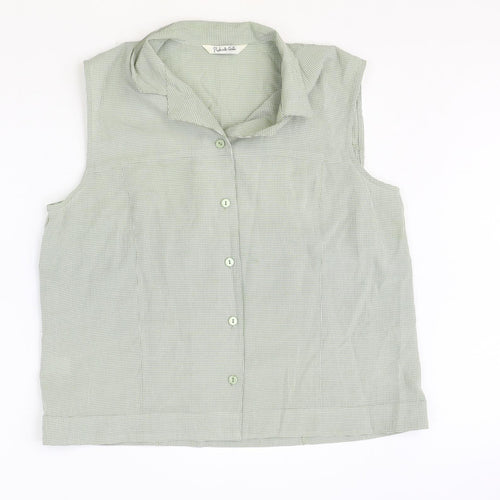 Roberto Celli Womens Green Polyester Basic Tank Size 18 V-Neck