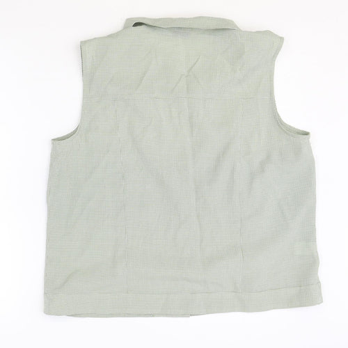Roberto Celli Womens Green Polyester Basic Tank Size 18 V-Neck