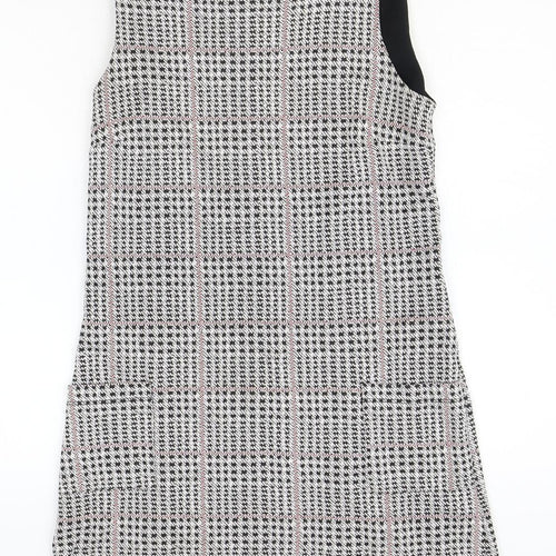 Dorothy Perkins Womens Multicoloured Plaid Polyester A-Line Size 10 Square Neck Pullover