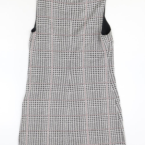 Dorothy Perkins Womens Multicoloured Plaid Polyester A-Line Size 10 Square Neck Pullover