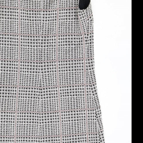 Dorothy Perkins Womens Multicoloured Plaid Polyester A-Line Size 10 Square Neck Pullover