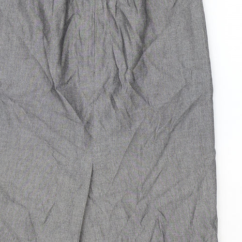 Kasper & Company Womens Grey Rayon Straight & Pencil Skirt Size S Zip