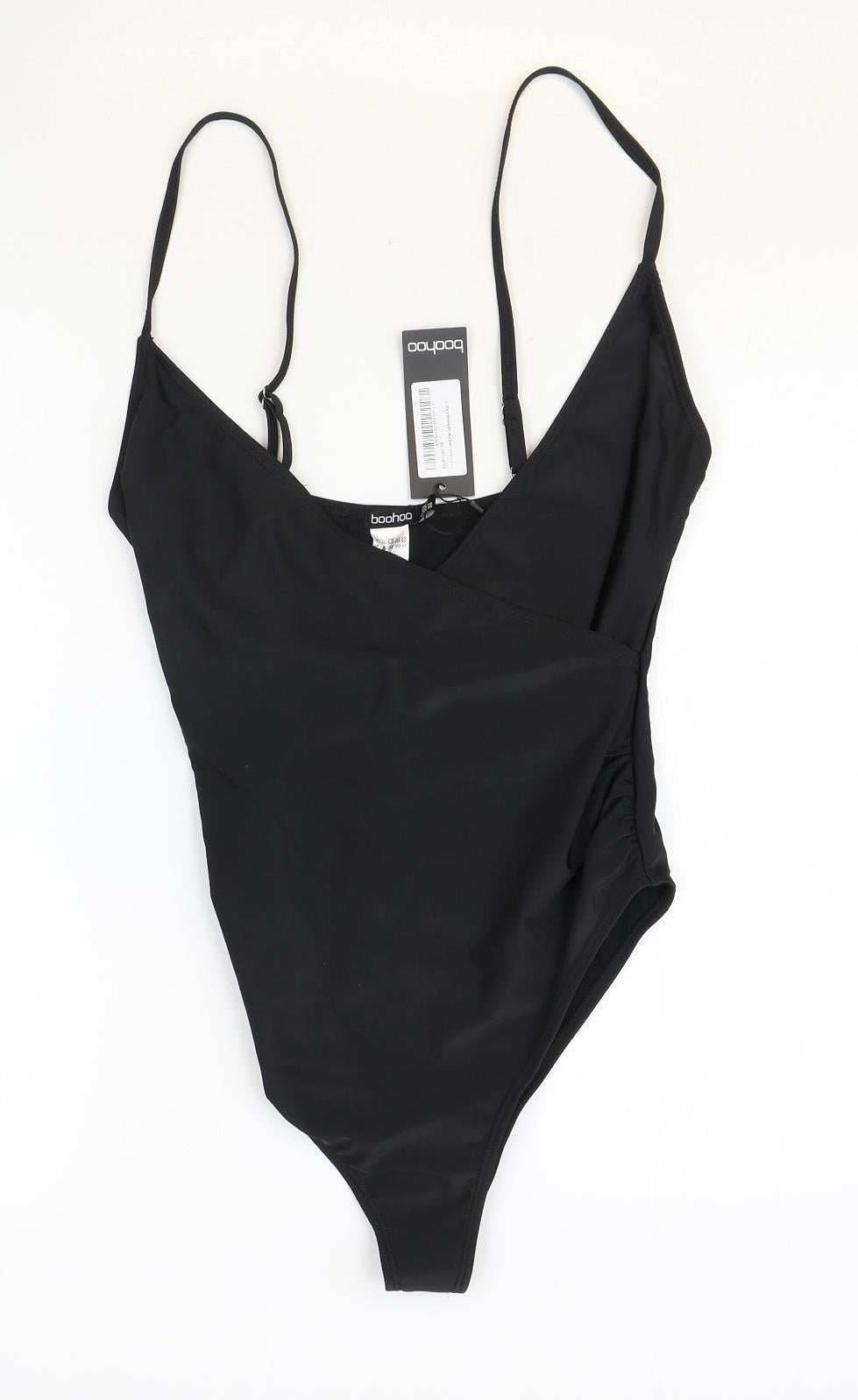 Boohoo Womens Black Polyester One Piece Size 10