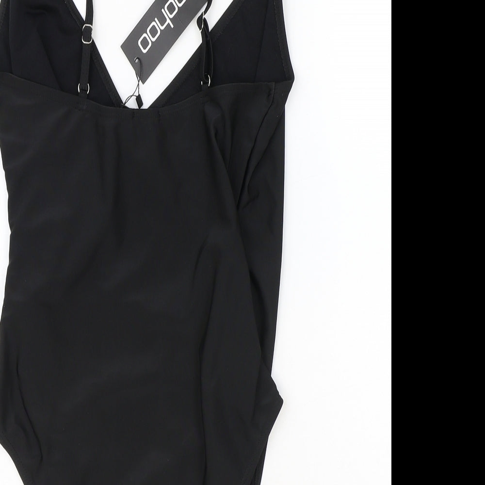 Boohoo Womens Black Polyester One Piece Size 10