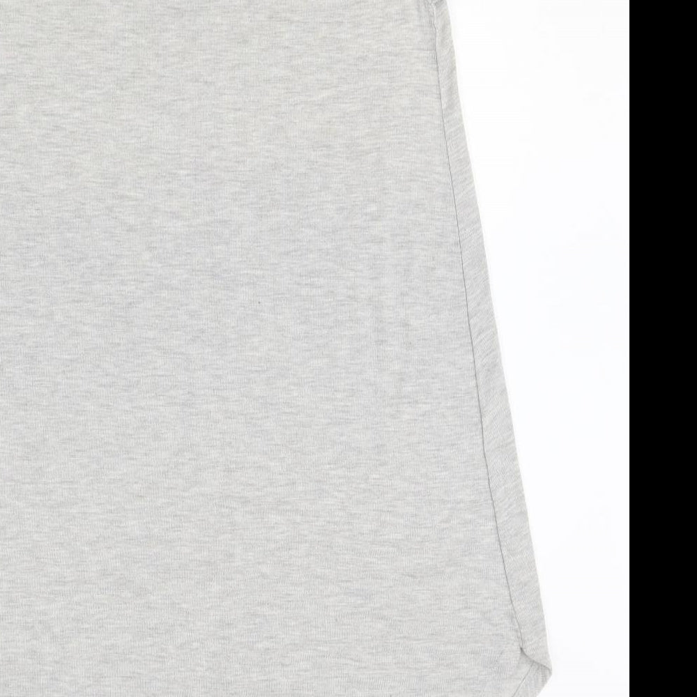 Primark Womens Grey Polyester T-Shirt Dress Size S Round Neck Pullover
