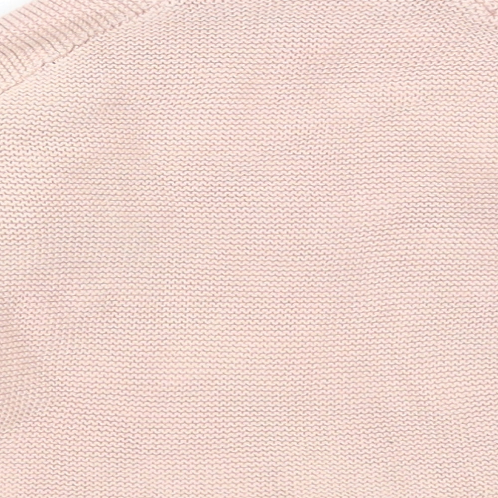 George Girls Pink Cotton Cardigan Jumper Size 3-6 Months Button
