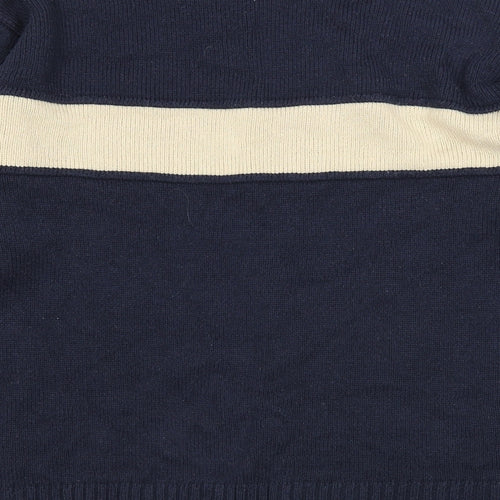 Jeans & Co Mens Blue Mock Neck Acrylic Pullover Jumper Size XL Long Sleeve