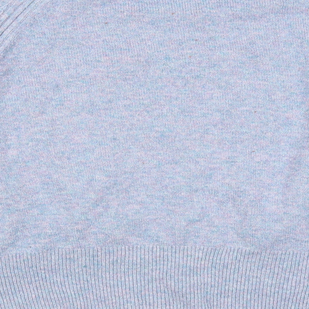 Marks and Spencer Womens Blue Round Neck Acrylic Pullover Jumper Size L