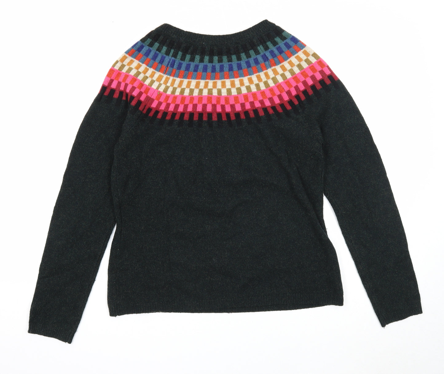 Seasalt Womens Green Boat Neck Acrylic Pullover Jumper Size 10