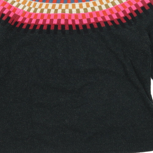 Seasalt Womens Green Boat Neck Acrylic Pullover Jumper Size 10