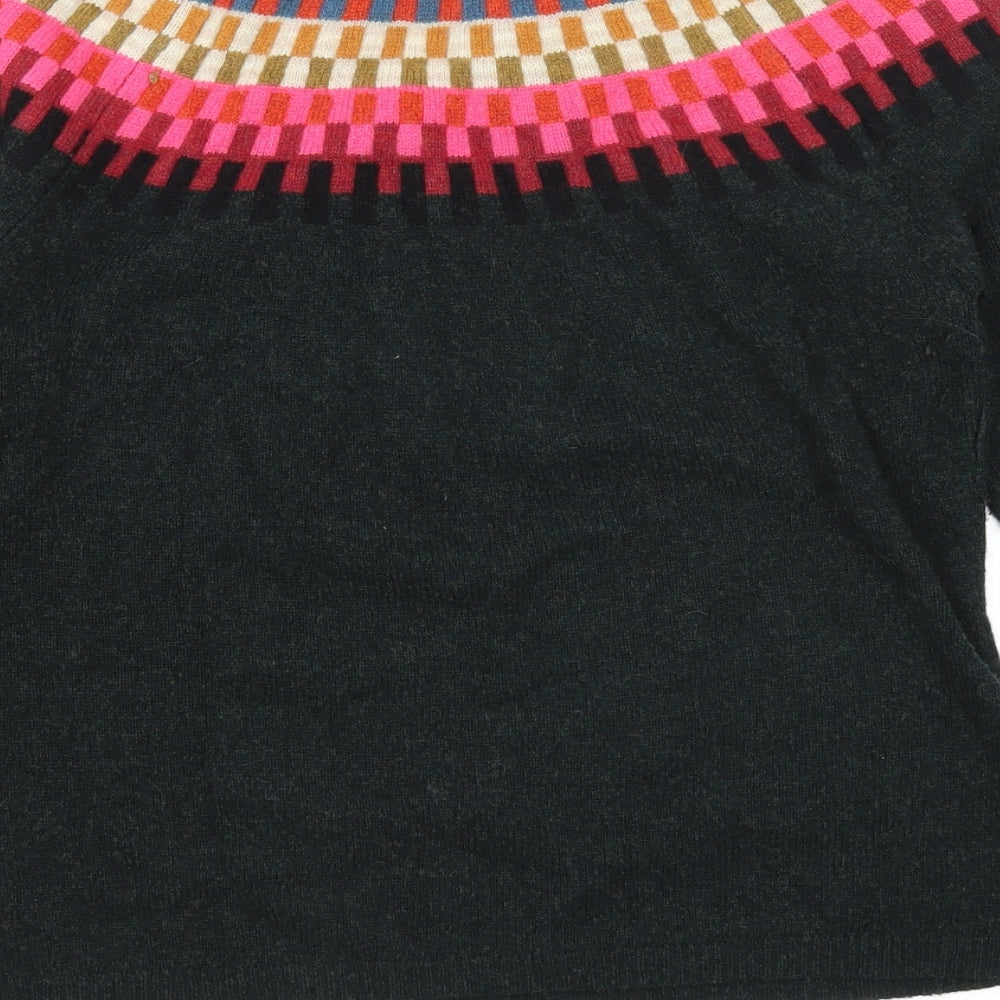 Seasalt Womens Green Boat Neck Acrylic Pullover Jumper Size 10