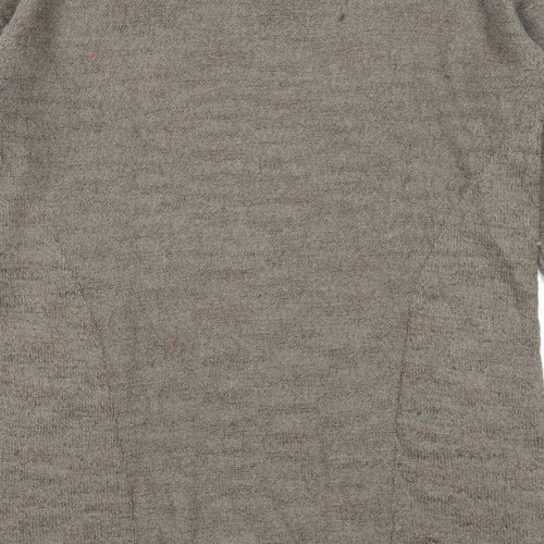 Mango Womens Green Round Neck Acrylic Pullover Jumper Size S