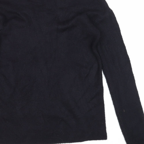 Dorothy Perkins Womens Black Scoop Neck Acrylic Pullover Jumper Size 8