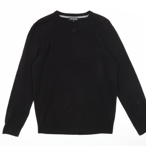 Debenhams Womens Black V-Neck Acrylic Pullover Jumper Size S