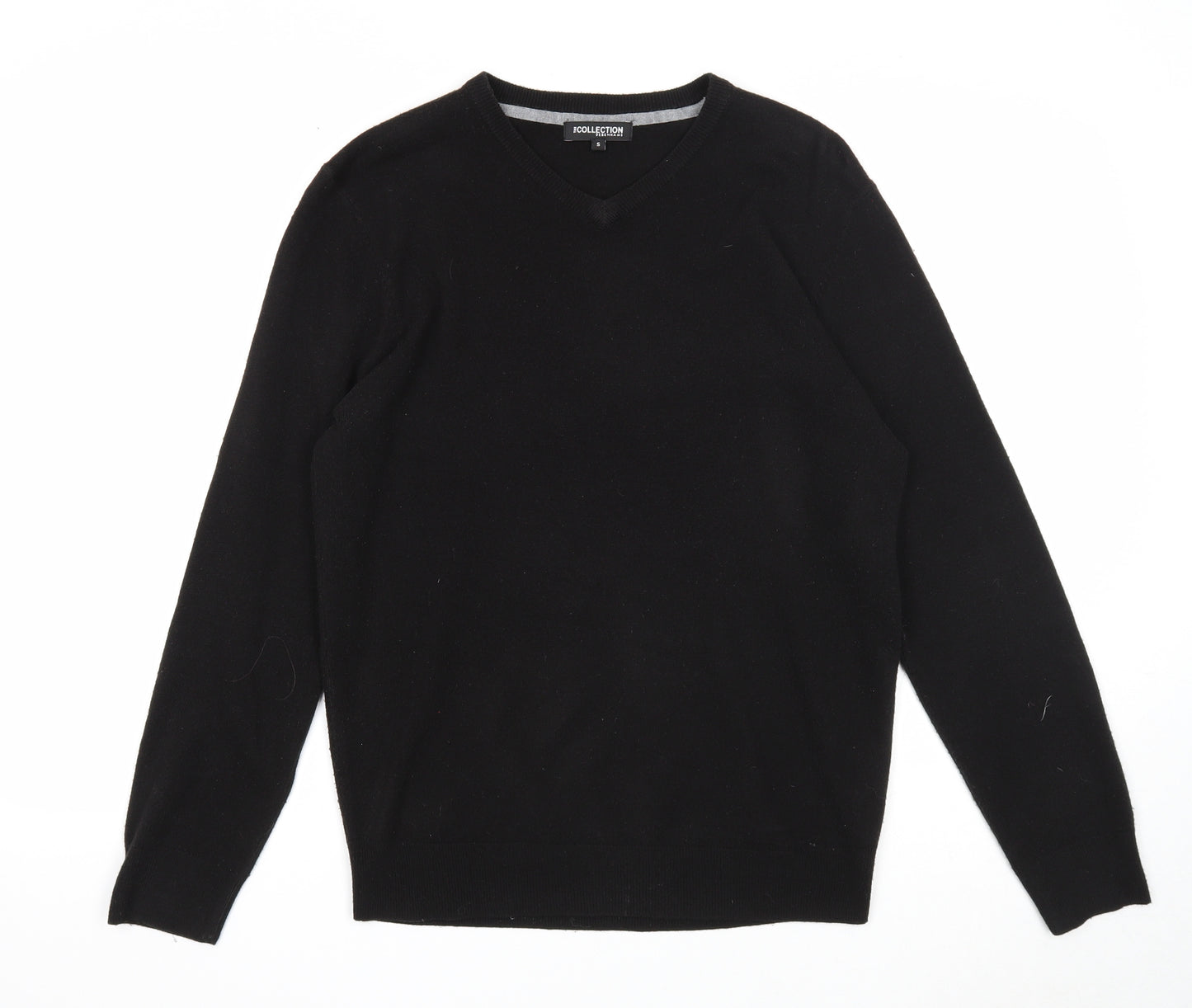 Debenhams Womens Black V-Neck Acrylic Pullover Jumper Size S
