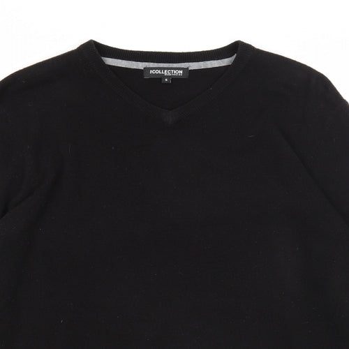 Debenhams Womens Black V-Neck Acrylic Pullover Jumper Size S