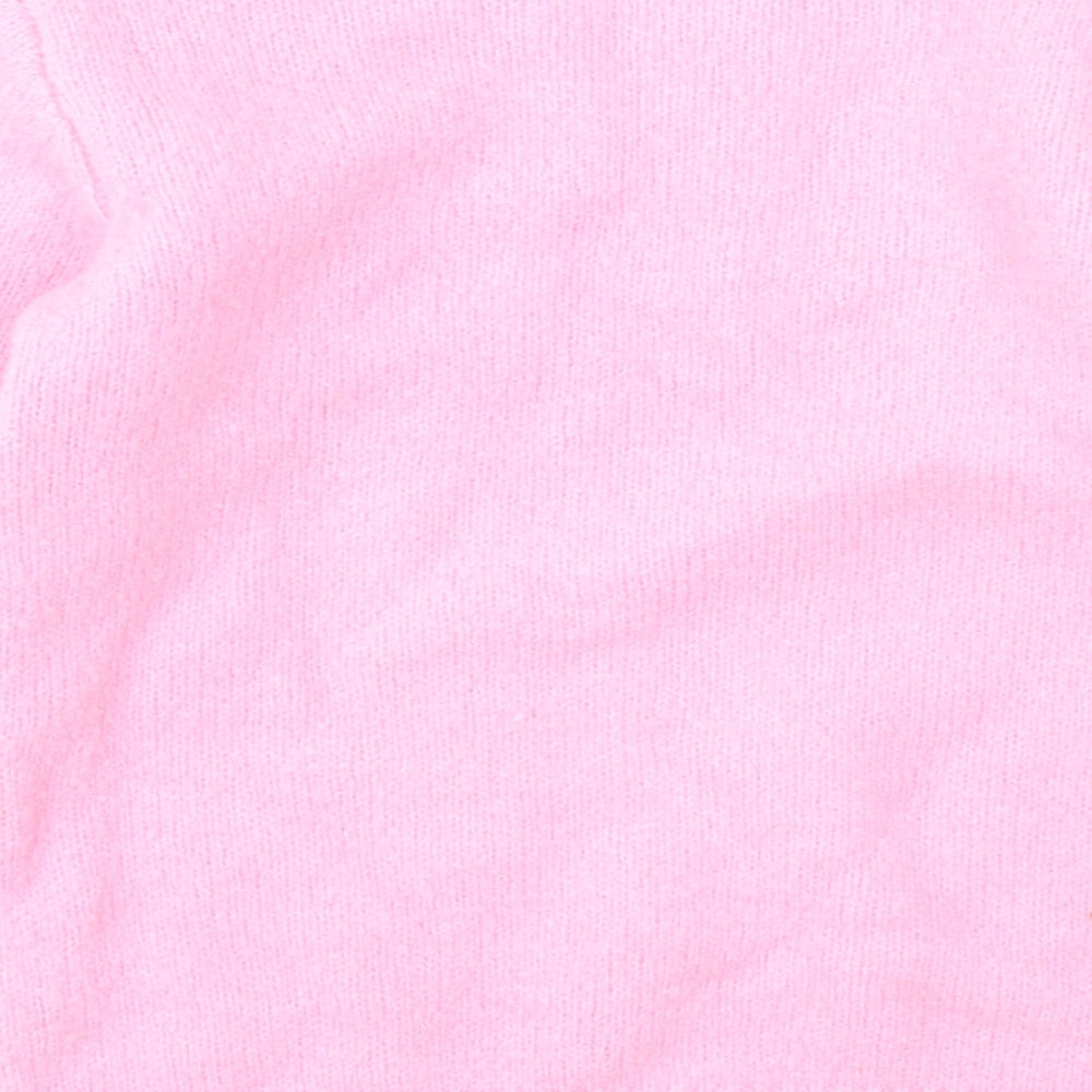 George Girls Pink Round Neck Acrylic Pullover Jumper Size 6-7 Years Pullover - Wonderful