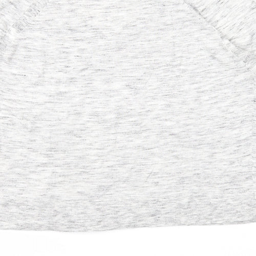 Feel the piece Womens Grey V-Neck Cotton Pullover Jumper Size XS