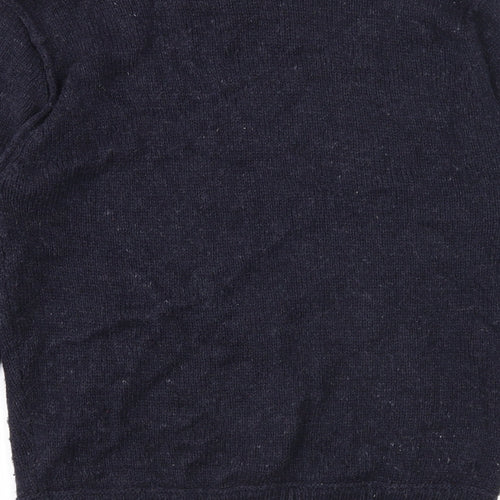 Burton Mens Blue Round Neck Acrylic Pullover Jumper Size M Long Sleeve